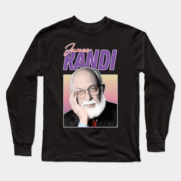 James Randi / Skeptic Aesthetic Fan Design Long Sleeve T-Shirt by DankFutura